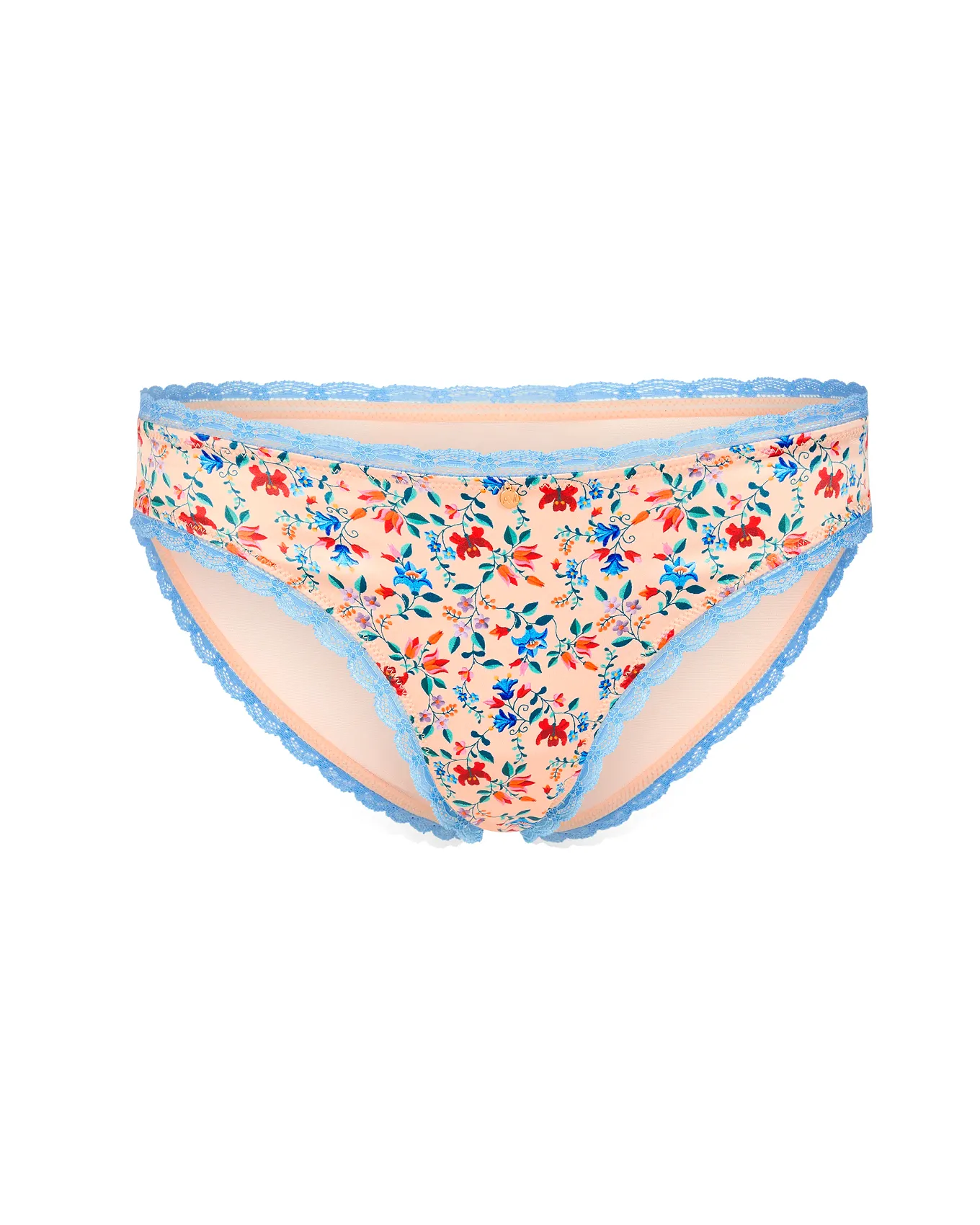 Elsie Floral Beige Bikini Panty XS X Adore Me