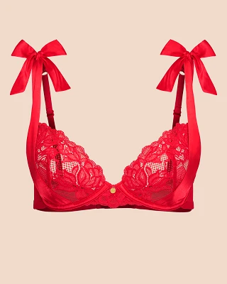 True Red Moxie Unlined Bra Still 1