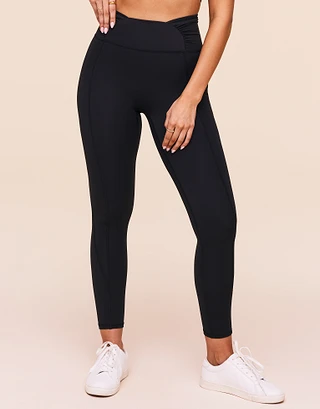 Jet Black Nebula Ruched Legging Leggings Model 2