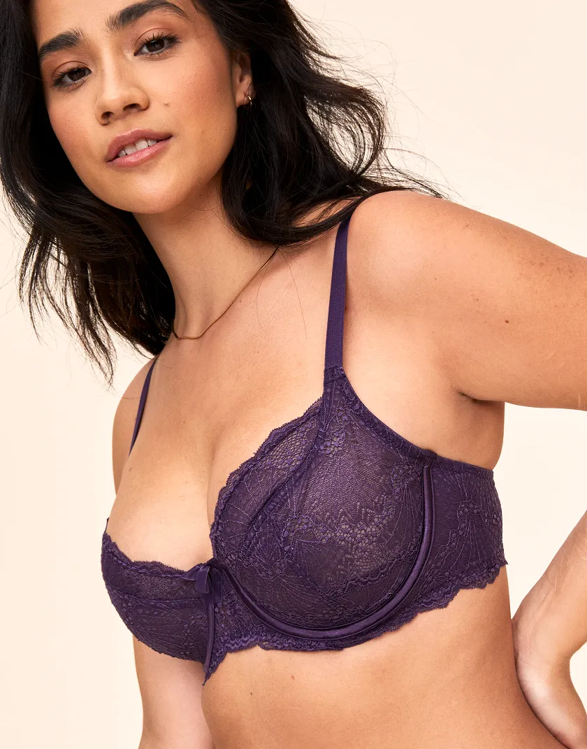 Hannalee Dark Purple 2 Unlined bra bundle Model 1