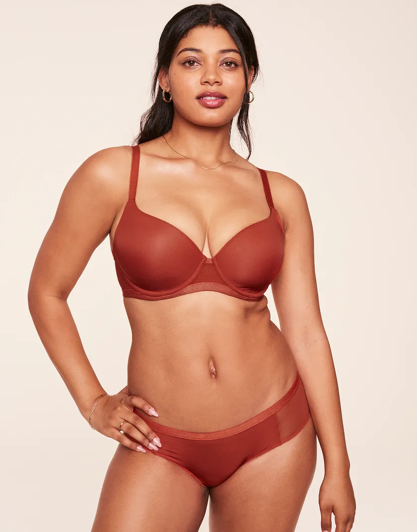 Fallon Dark Red 2 Contour bra bundle Model 3