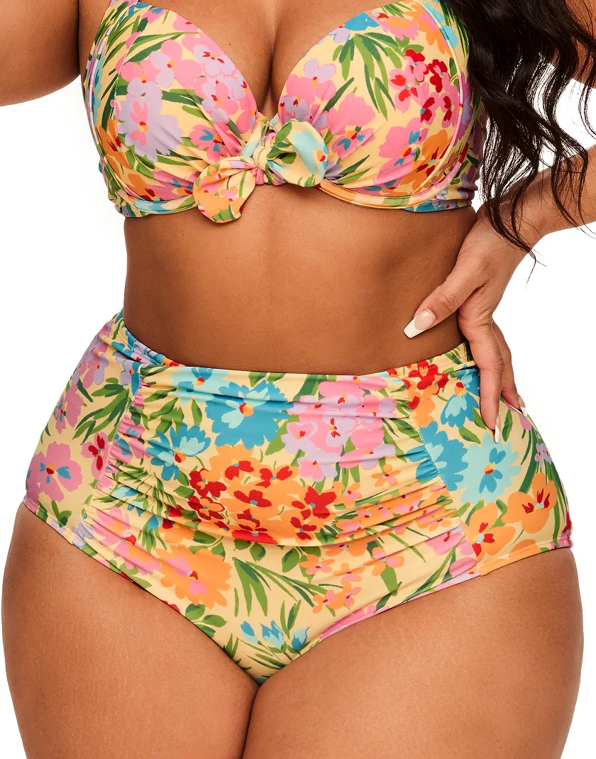 Shelby Floral Orange 2 Contour swimwear bundle Model 5