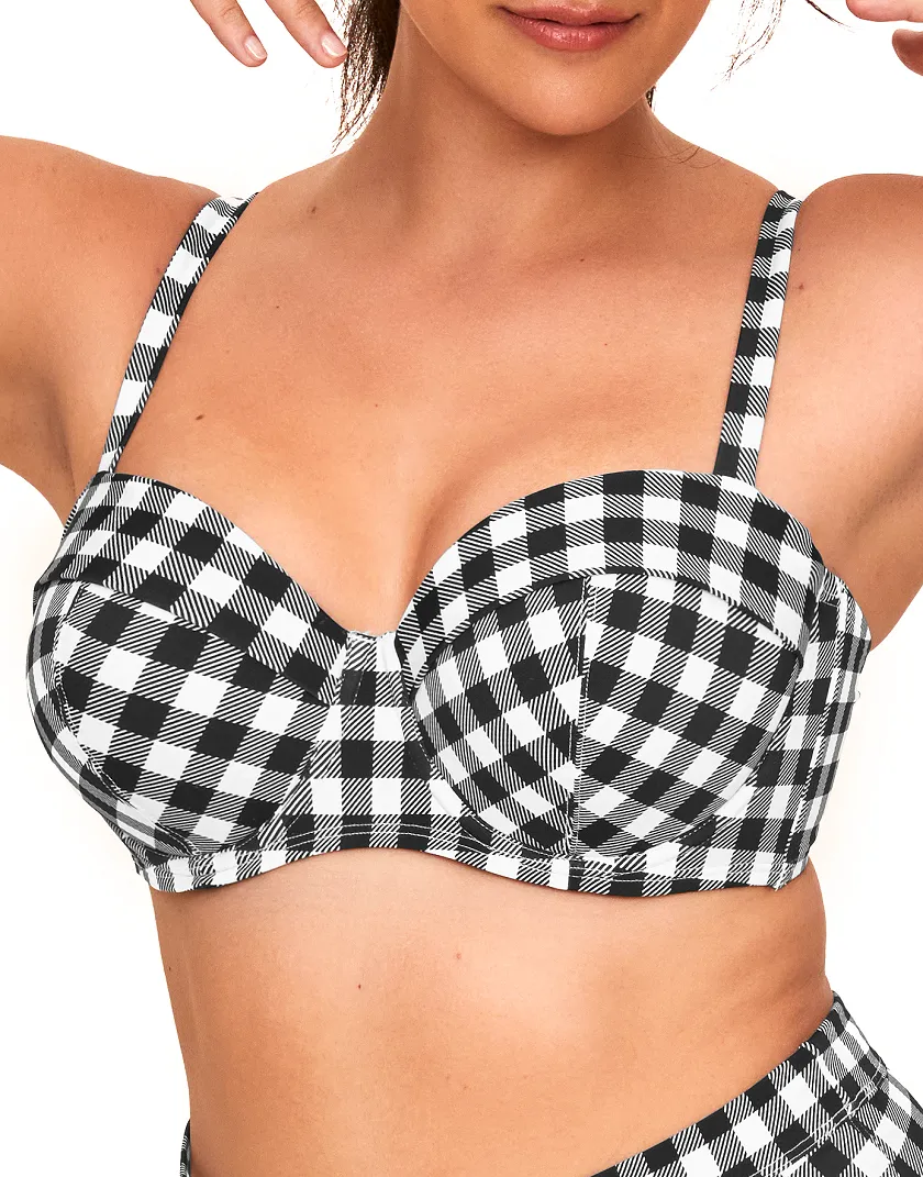 Vivien Plaid Black 2 Contour swimwear bundle Model 2