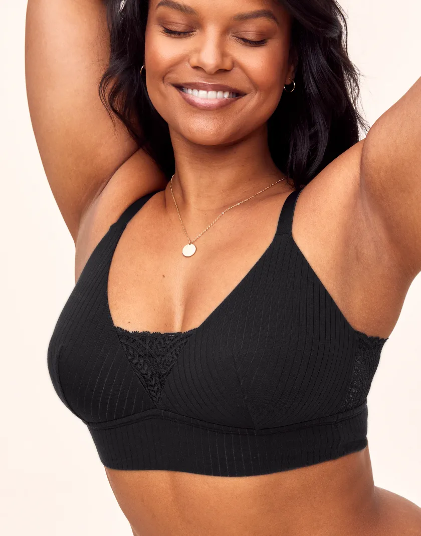 Floretta Black 2 Unlined bra bundle Model 2