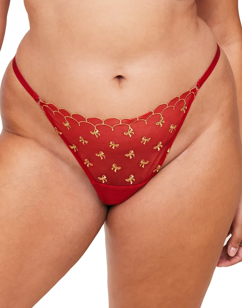 Bettie Brazilian Dark Red panty bundle Model 1
