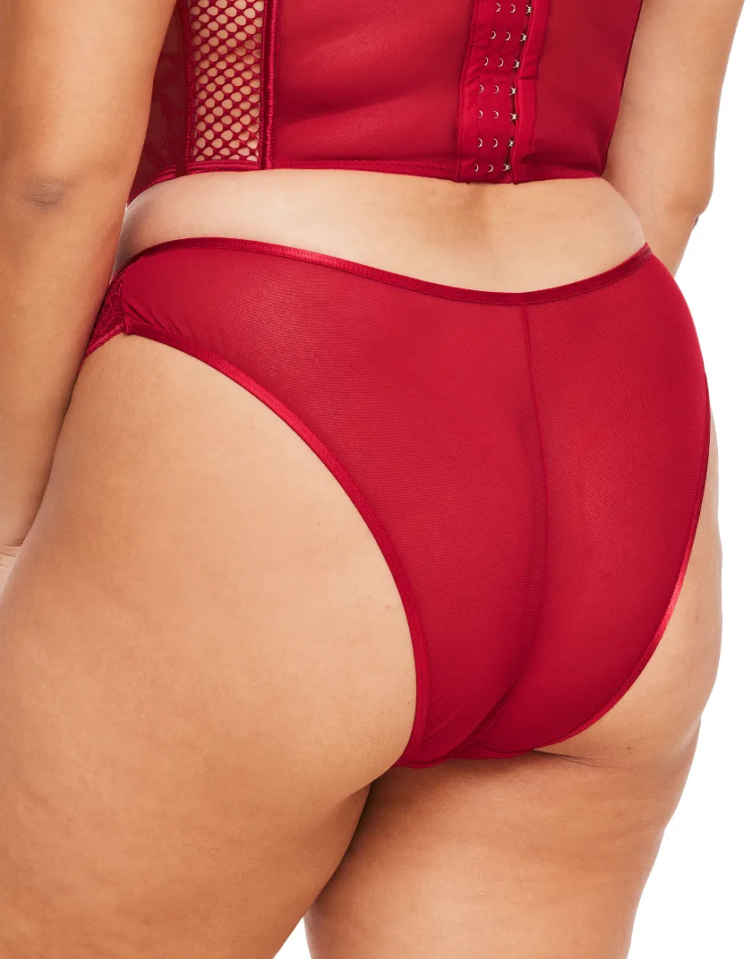 Dominika Dark Red 2 Lined corset bundle Model 9