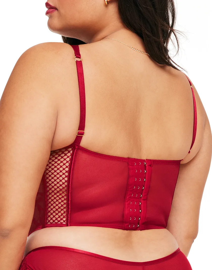 Dominika Dark Red 2 Lined corset bundle Model 4