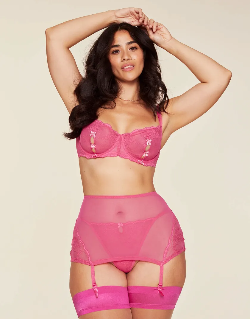 Margeaux Dark Pink lingerie bundle Model 4