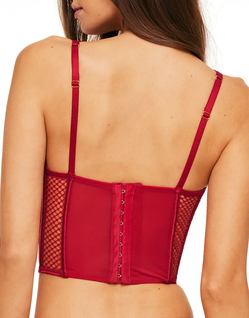 Dominika Dark Red 2 Lined corset bundle Model 3