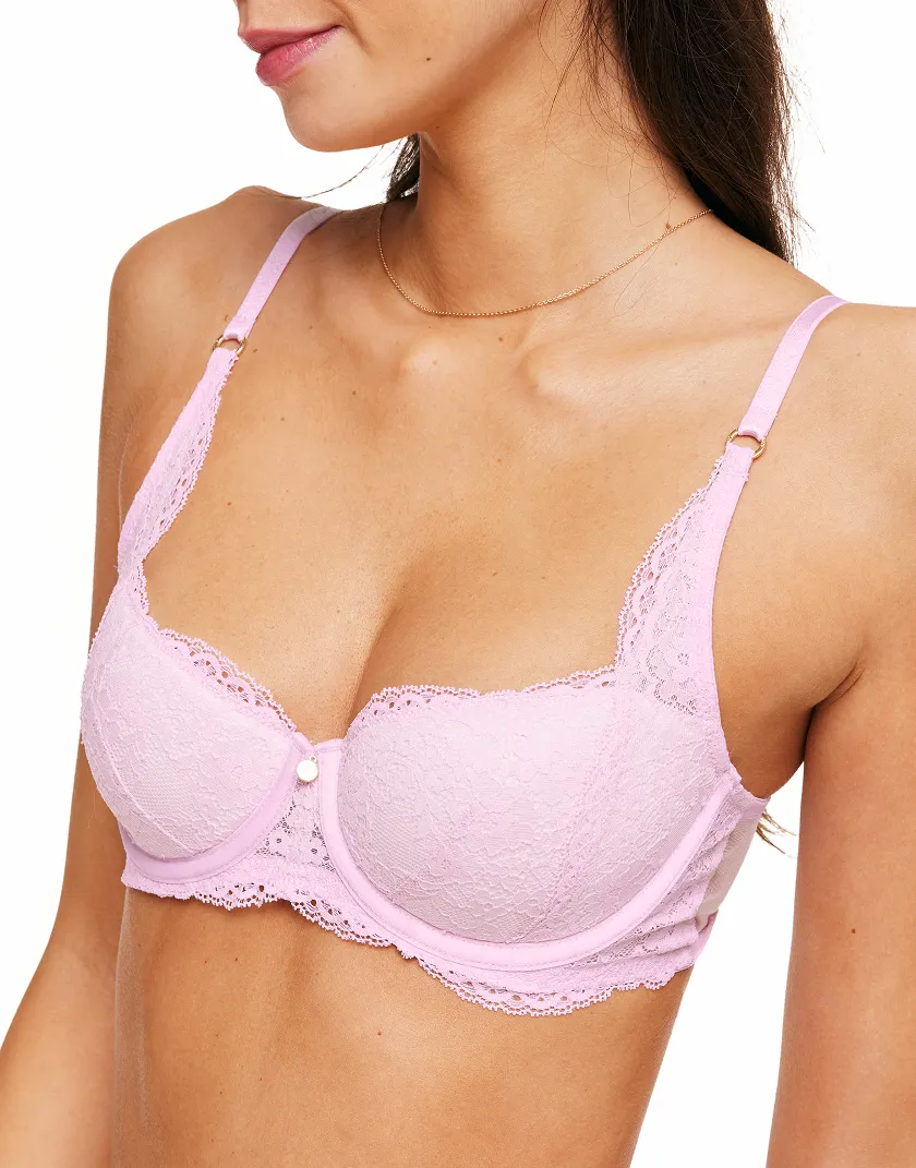 Bonnie Medium Pink 4 Contour bra bundle Model 2