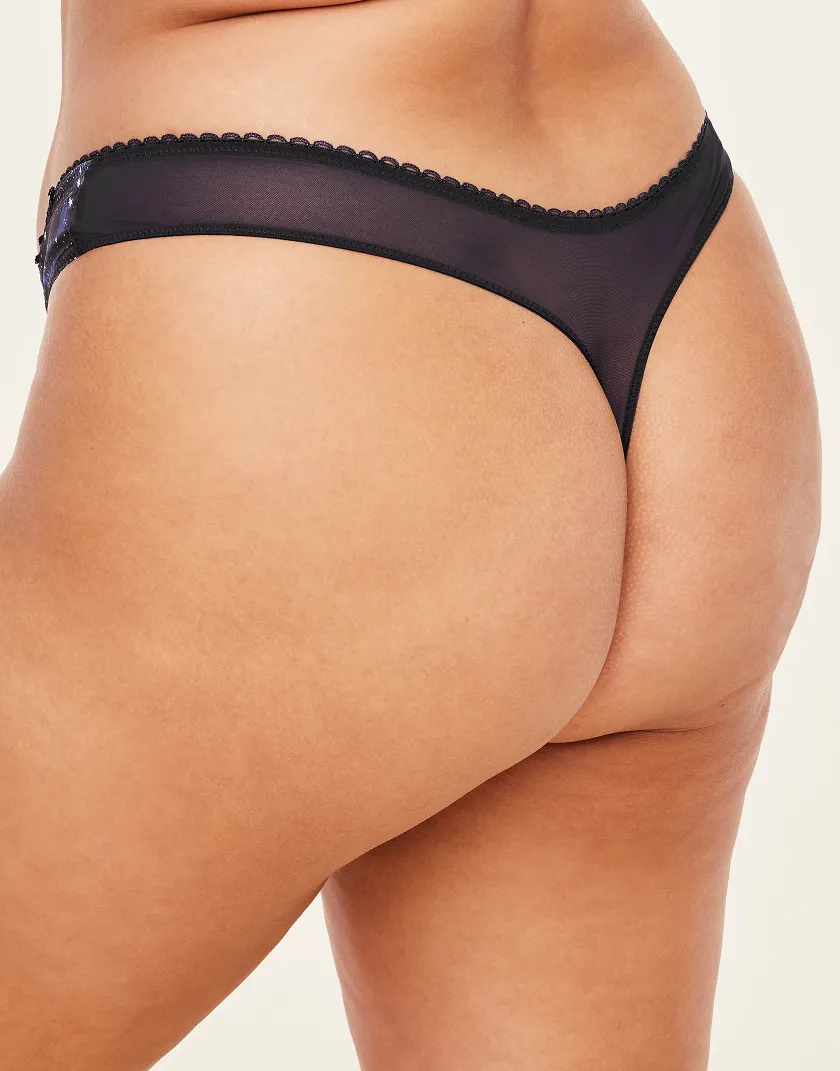 Svana Thong Novelty Black panty bundle Model 2