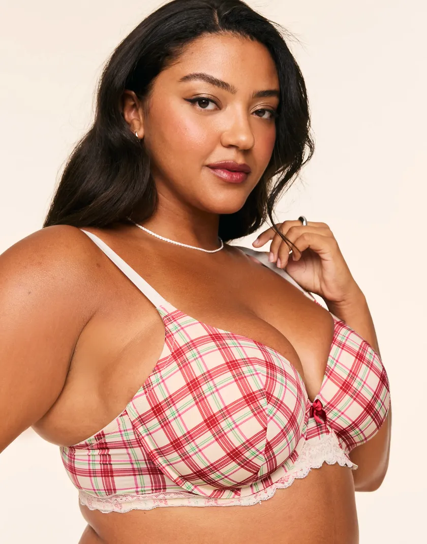 Nare Plaid Red 14 Contour bra bundle Model 1