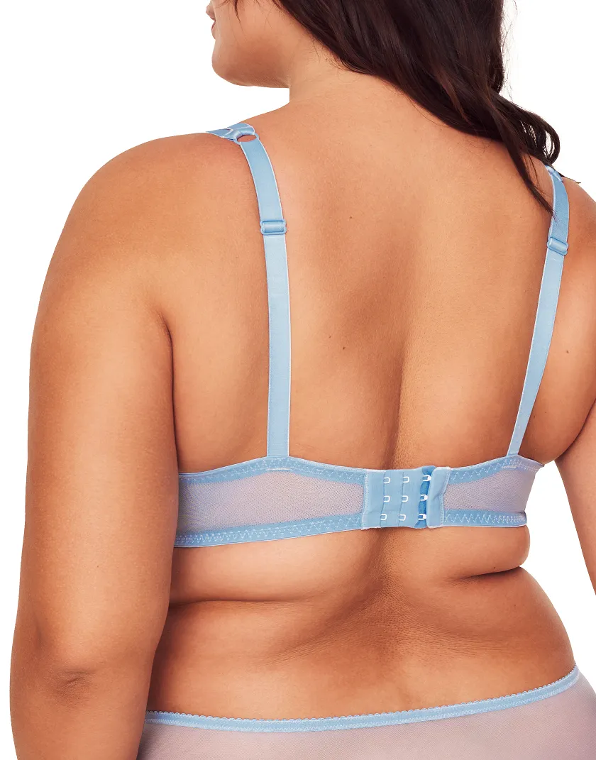 Mindi Medium Blue 2 Unlined bra bundle Model 4