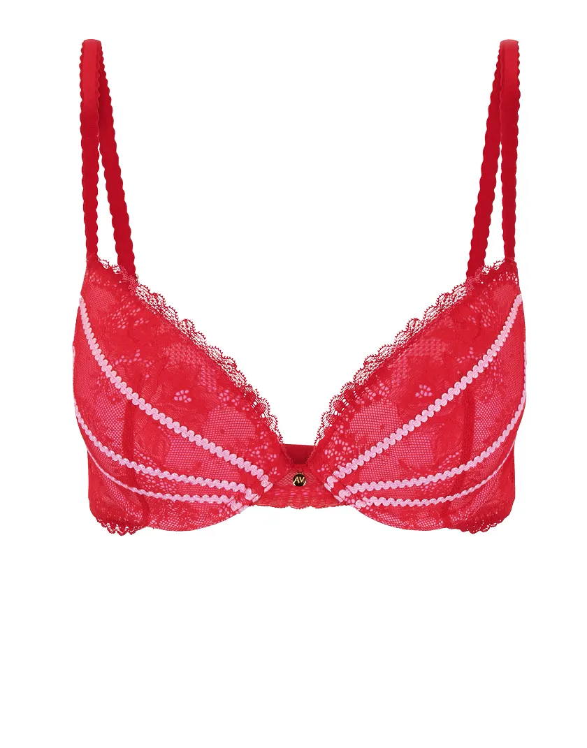 Suki Dark Red 2 Push Up bra bundle Still 3