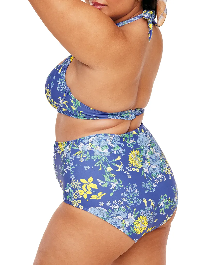 Shelby Floral Blue 4 Contour swimwear bundle Model 8