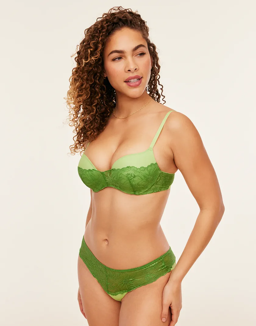 Cyla Medium Green 2 Push Up bra bundle Model 4