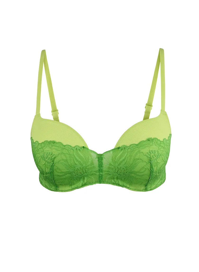 Cyla Medium Green 2 Push Up bra bundle Still 3