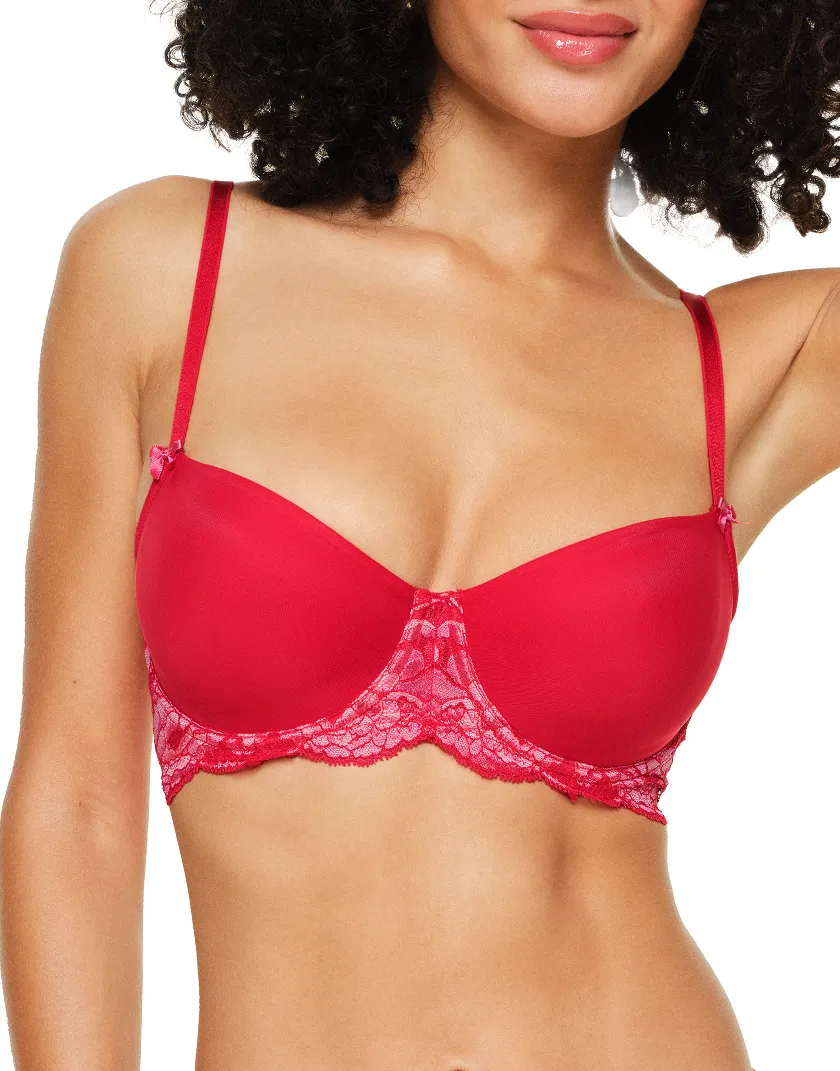 Missy Dark Red 2 Unlined bra bundle Model 1