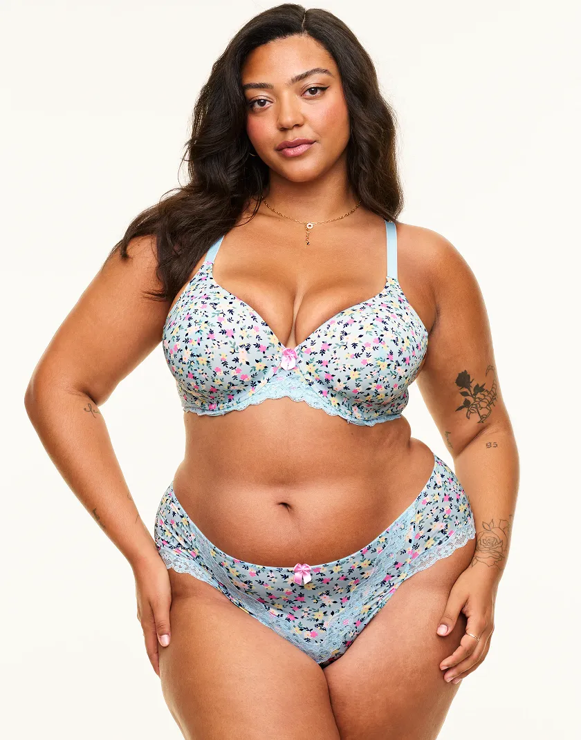 Nare Ditsy Blue 6 Contour bra bundle Model 3