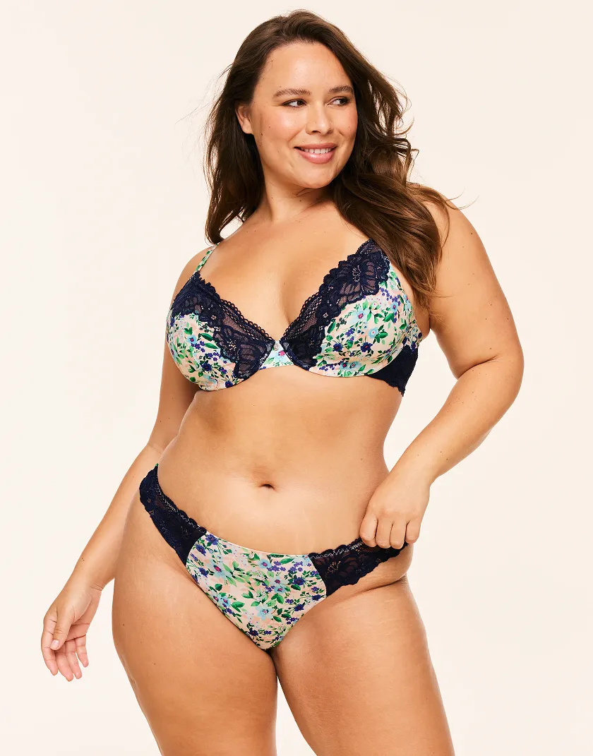 Aleena Floral White 2 Unlined bra bundle Model 6