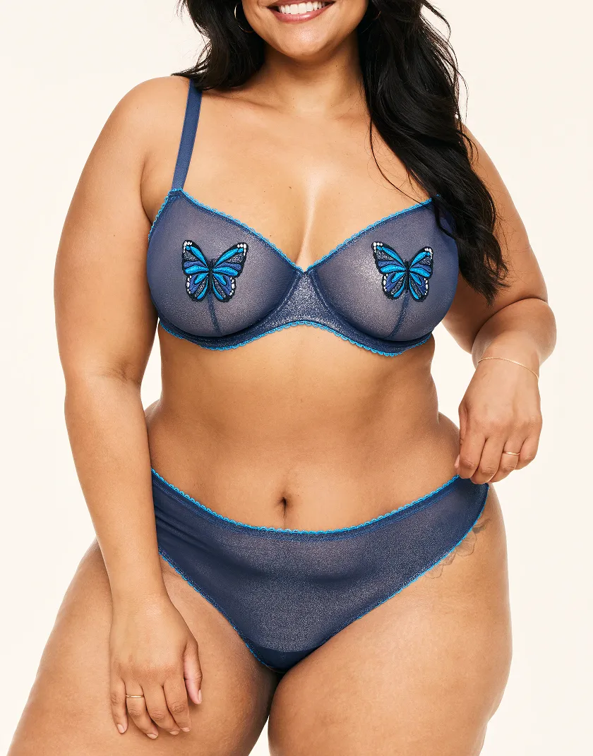 Alyshia Animal Blue 2 Unlined bra bundle Model 7