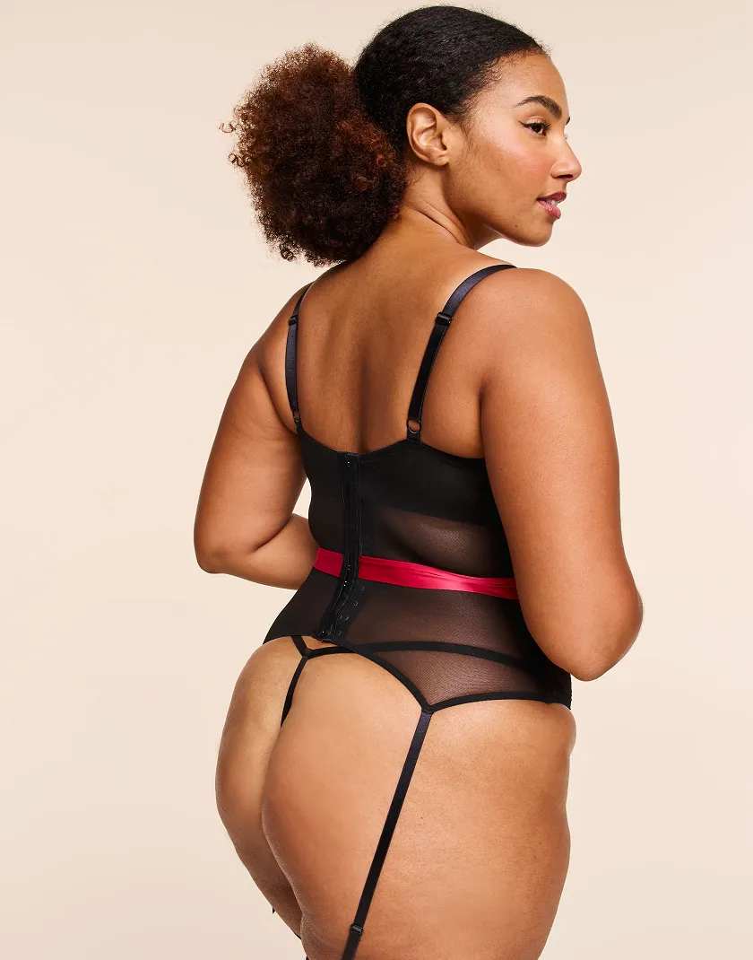 Halia Black 2 Lightly Lined corset bundle Model 5