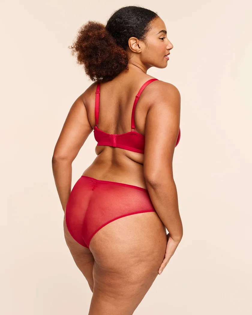 Libi Dark Red 3 Unlined bra bundle Model 8