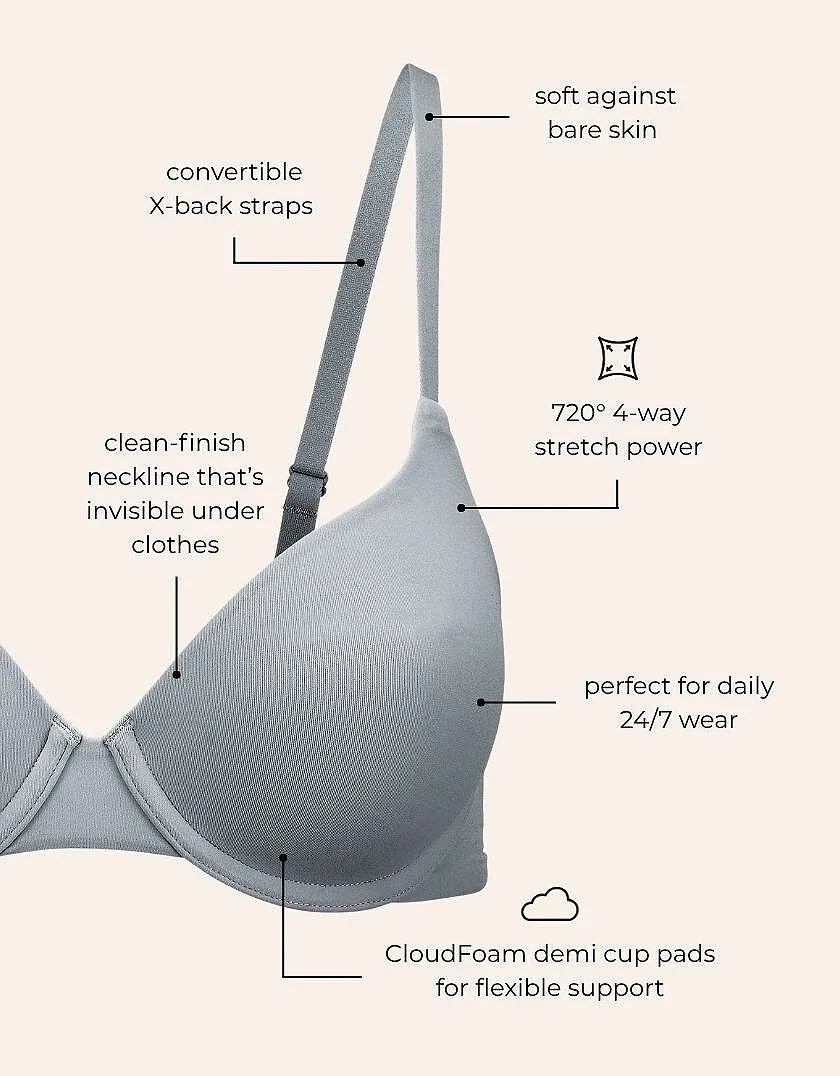 Janelle Dark Gray Contour bra bundle Still 8