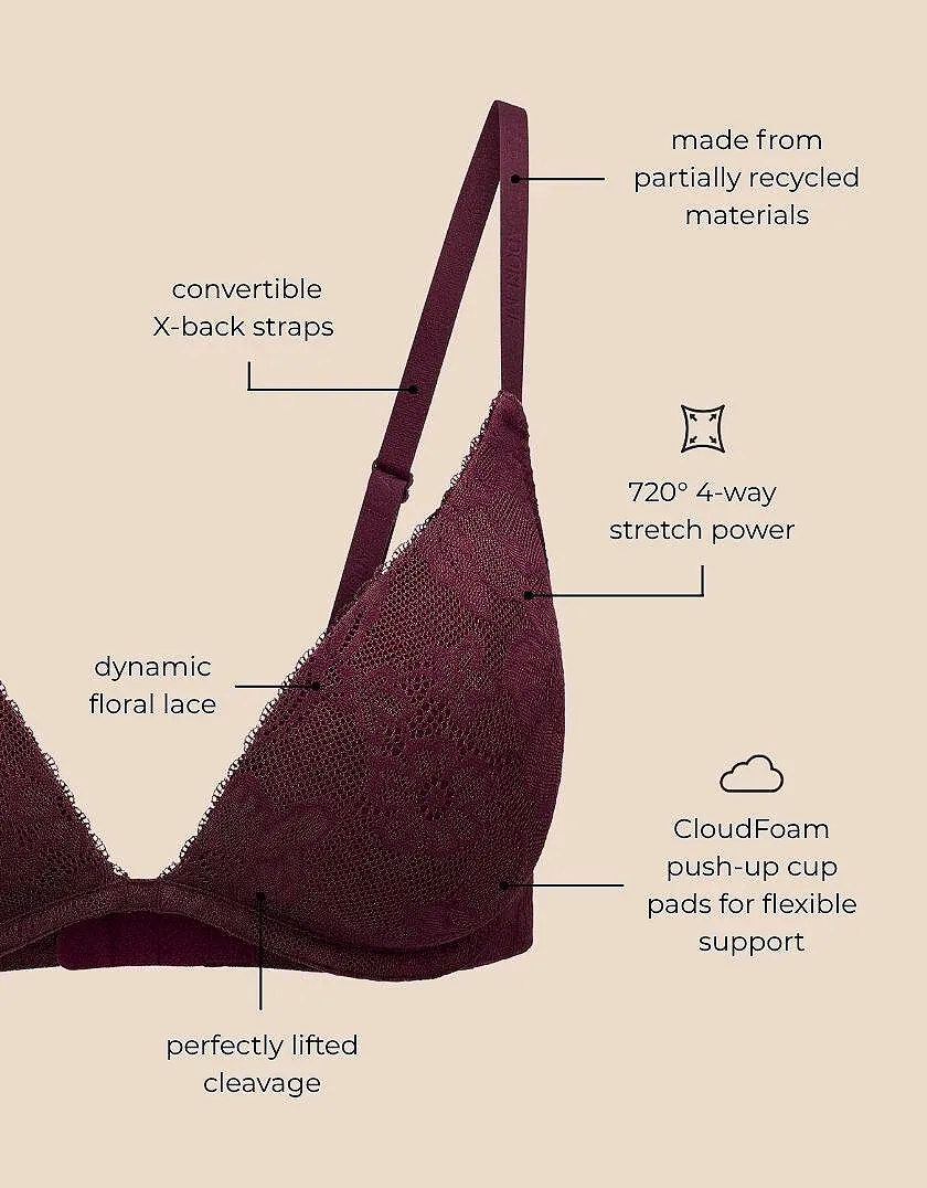 Maren Dark Purple Push Up bra bundle Still 4