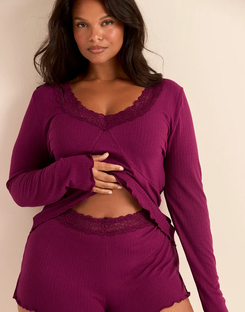 Brooks Dark Purple Plus sleepwear bundle Model 5