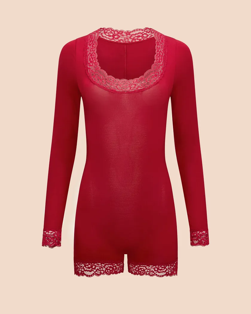 Abbi Dark Red sleepwear bundle Still 2