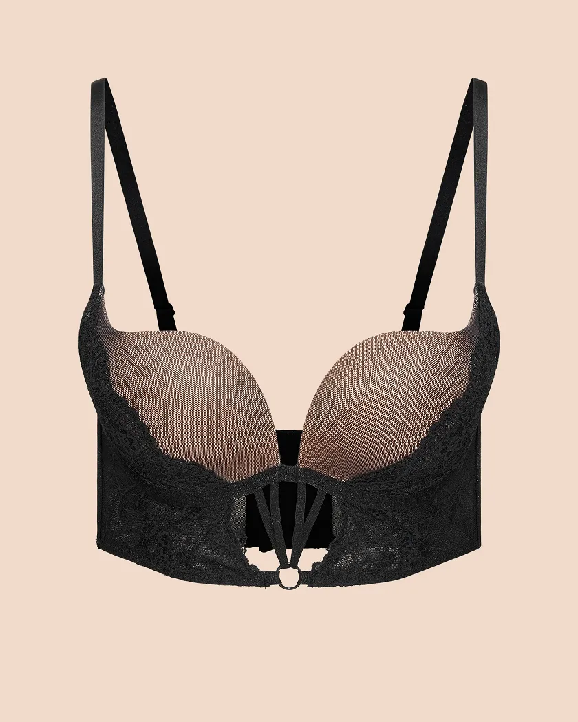 Jet Black Skarlett Push Up Bra Still 3