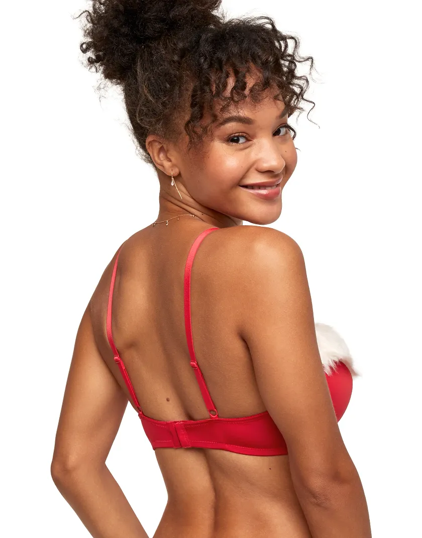 True Red Claussa Push Up Bra Model 4