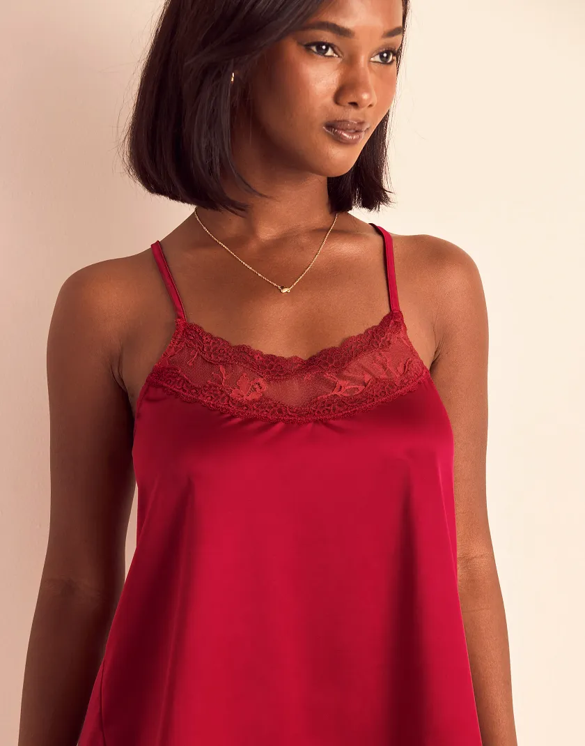 Tiani Dark Red sleepwear bundle Model 3
