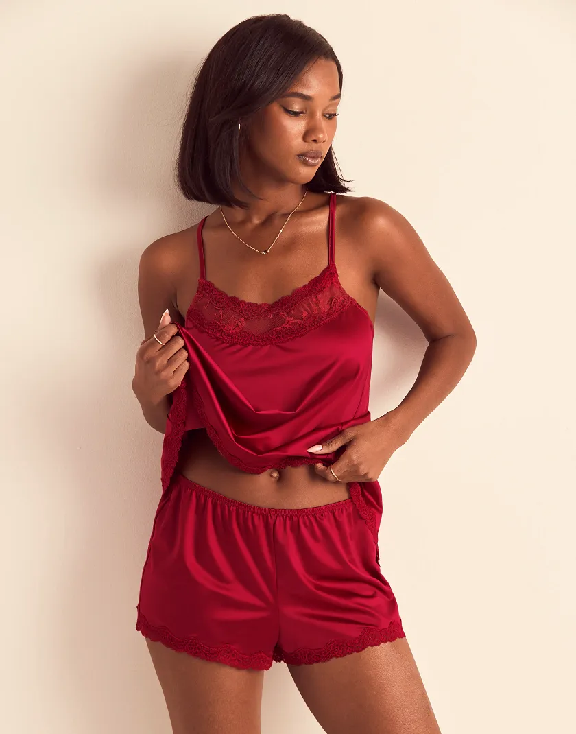 Tiani Dark Red sleepwear bundle Model 5