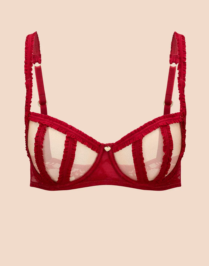 Lovisa Dark Red 2 Unlined bra bundle Still 3