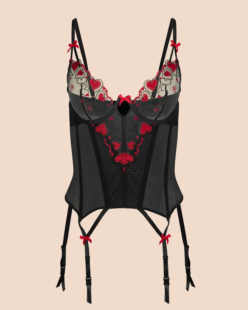 Lovette Black 2 Unlined corset bundle Still 1
