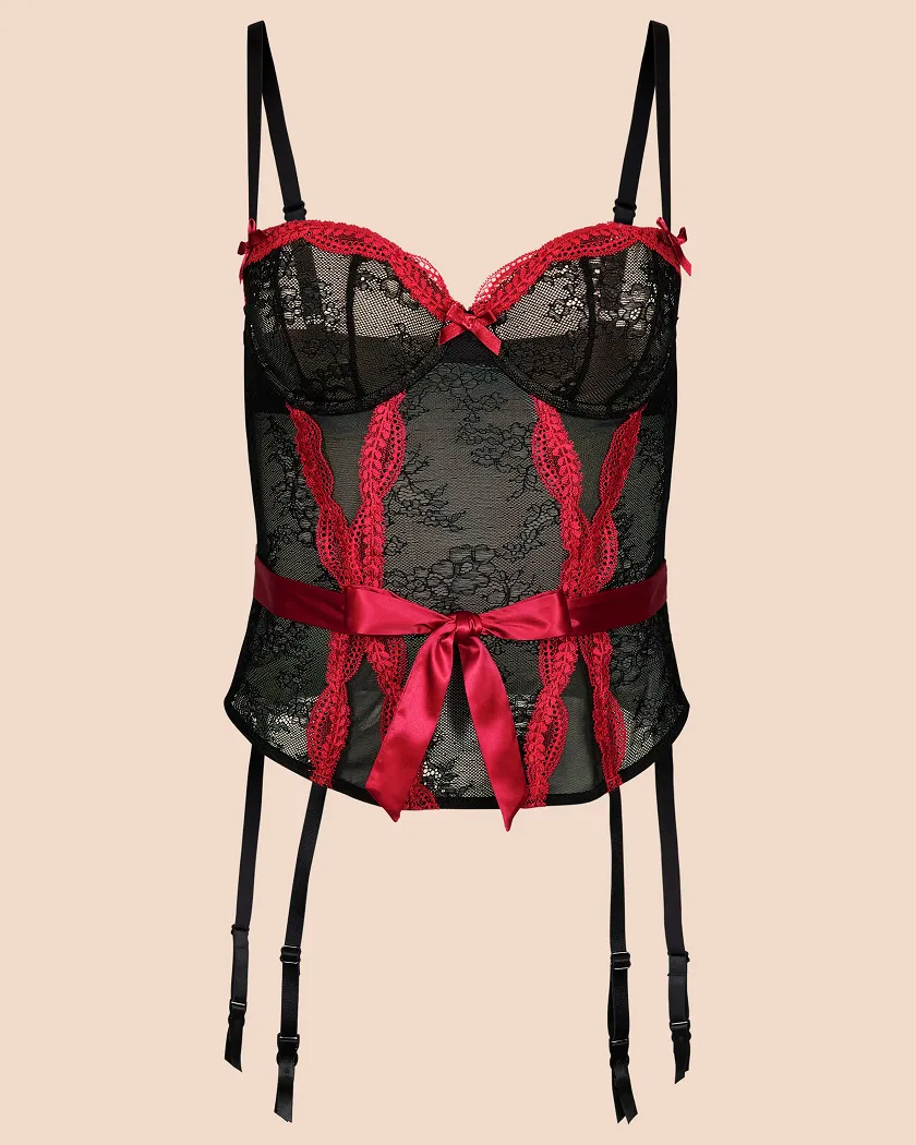 Halia Black 2 Lightly Lined corset bundle Still 3