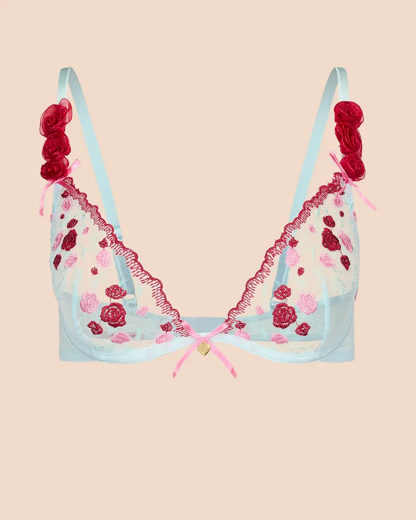Levana Floral Blue 2 Unlined bra bundle Still 3