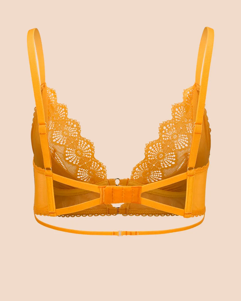 Kinley Medium Orange 2 Unlined bra bundle Still 4