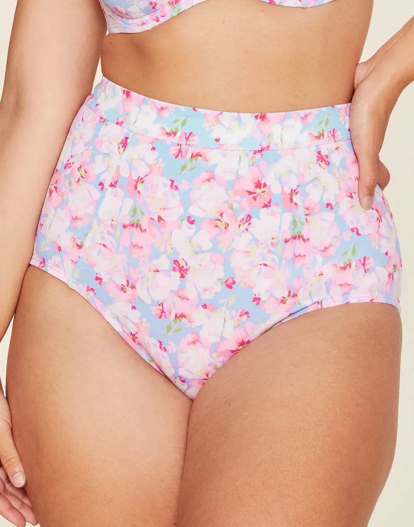 Vivien Floral Blue swimwear bundle Model 2
