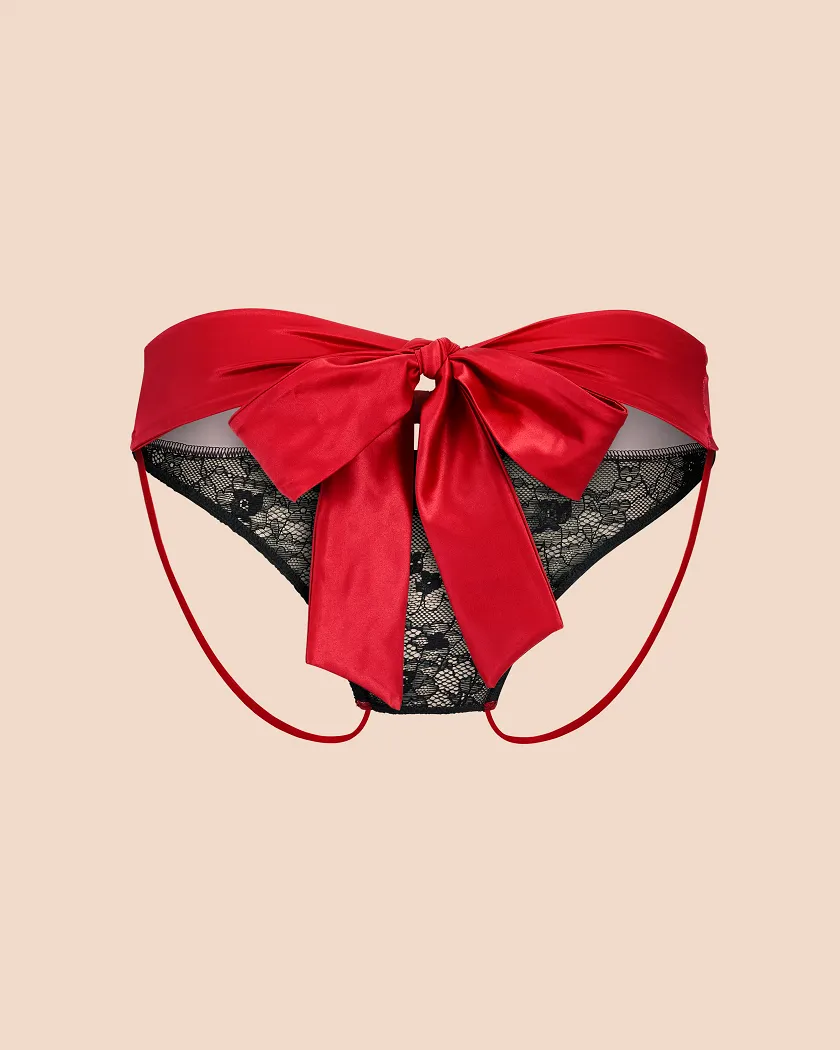 Amaya Crotchless Dark Red panty bundle Still 2