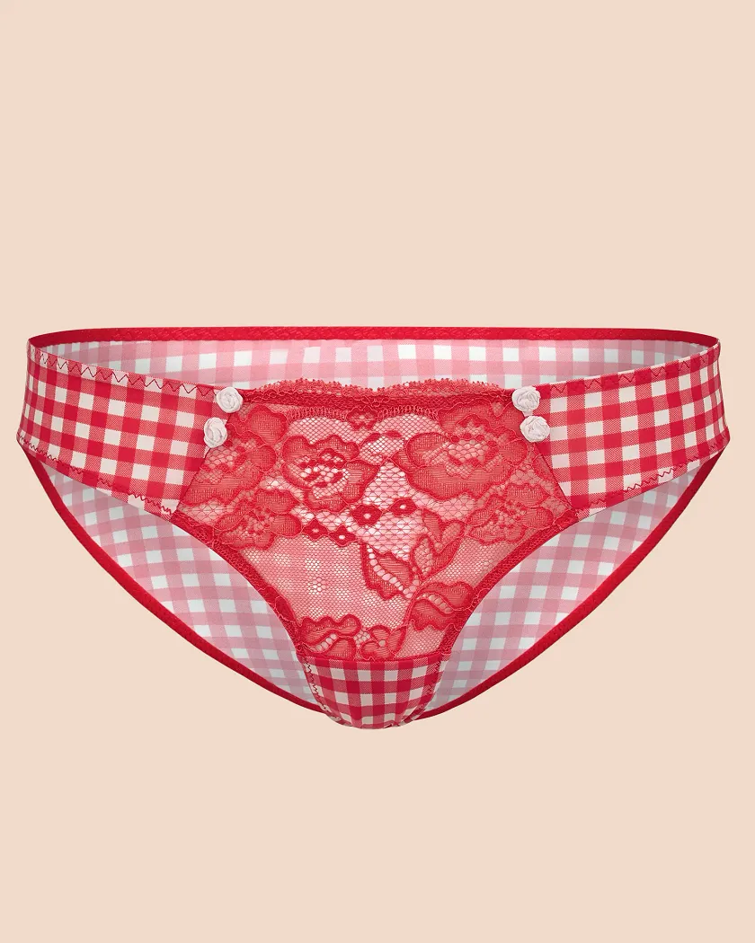 Gretl Bikini Plaid Pink panty bundle Still 3