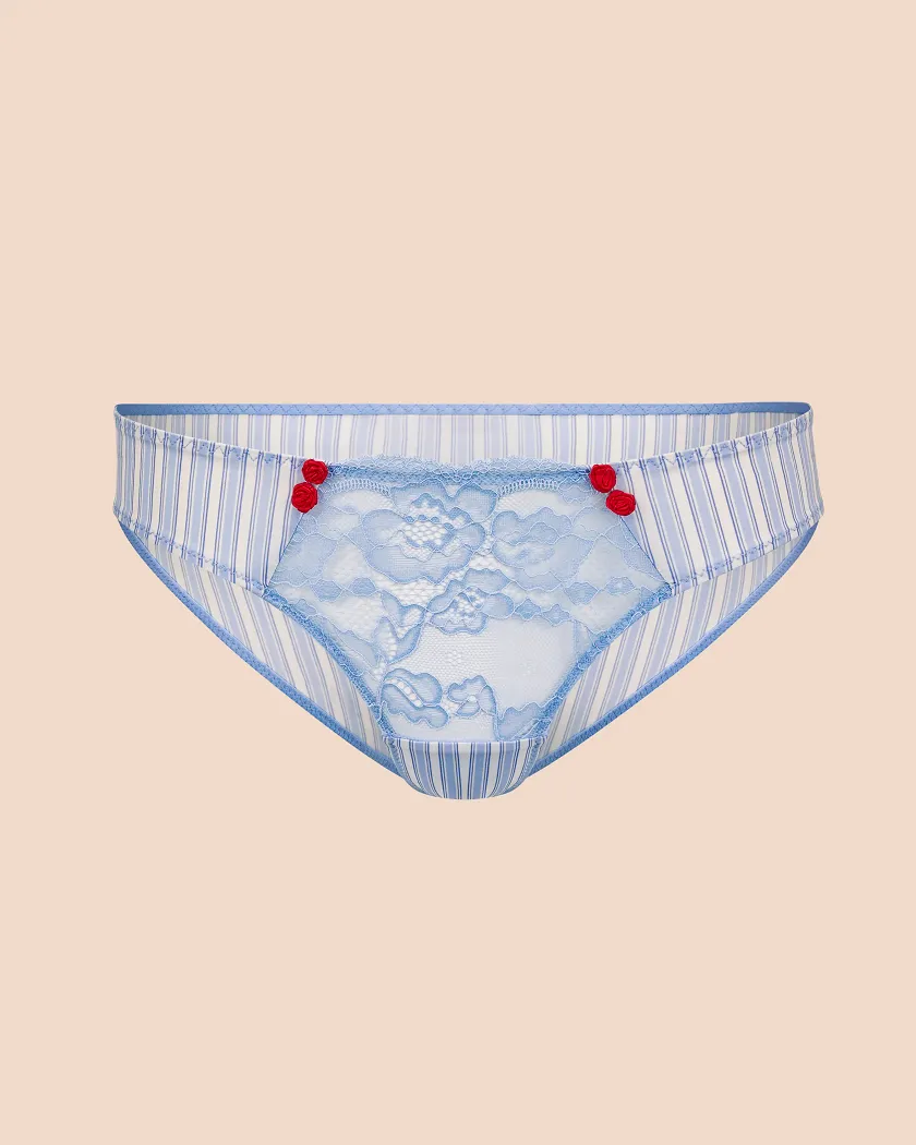 Gretl Bikini Stripe Blue panty bundle Still 2