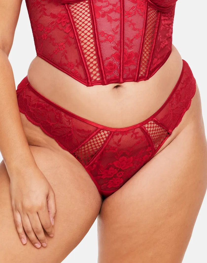 Dominika Dark Red 2 Lined corset bundle Model 7
