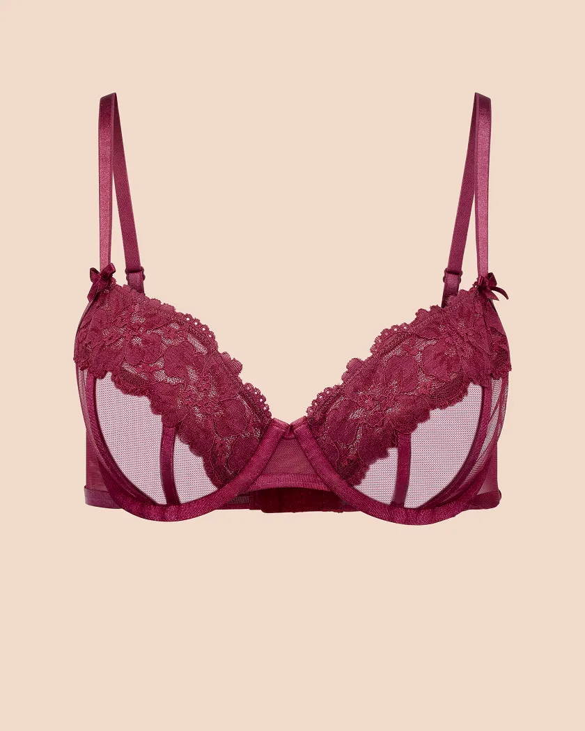 Lacie Dark Red 2 Unlined bra bundle Still 4