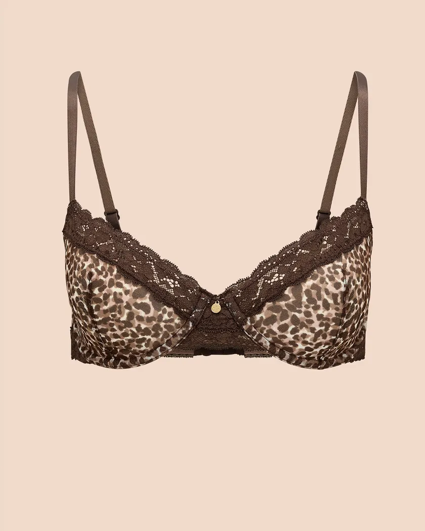 Akari Animal Brown 2 Unlined bra bundle Still 5