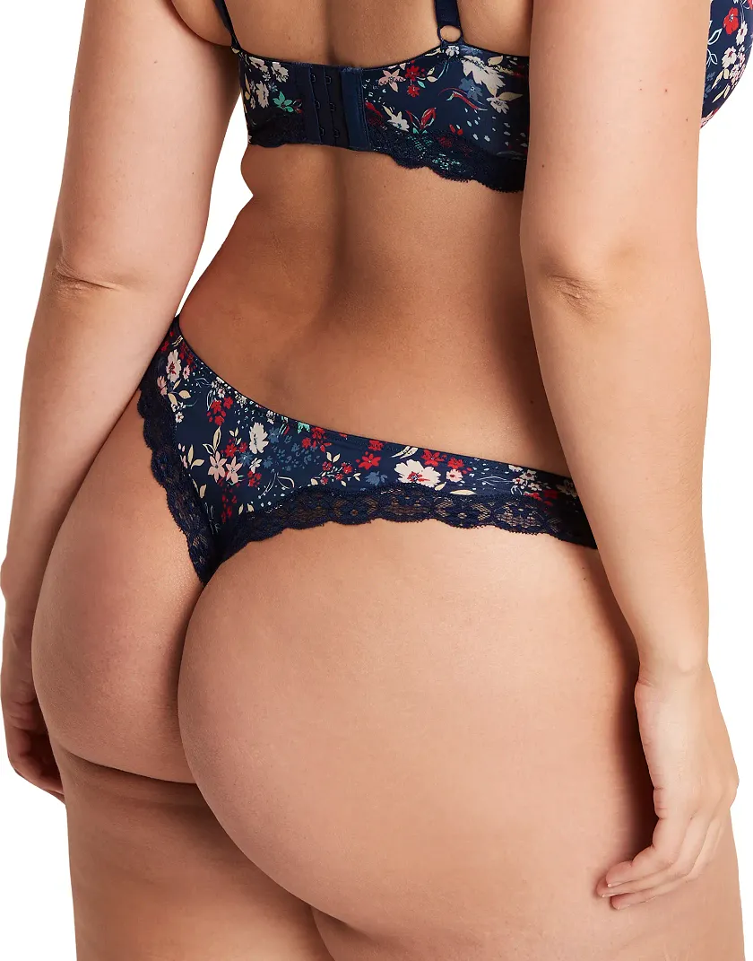 Nare Floral Blue 17 Contour bra bundle Model 4