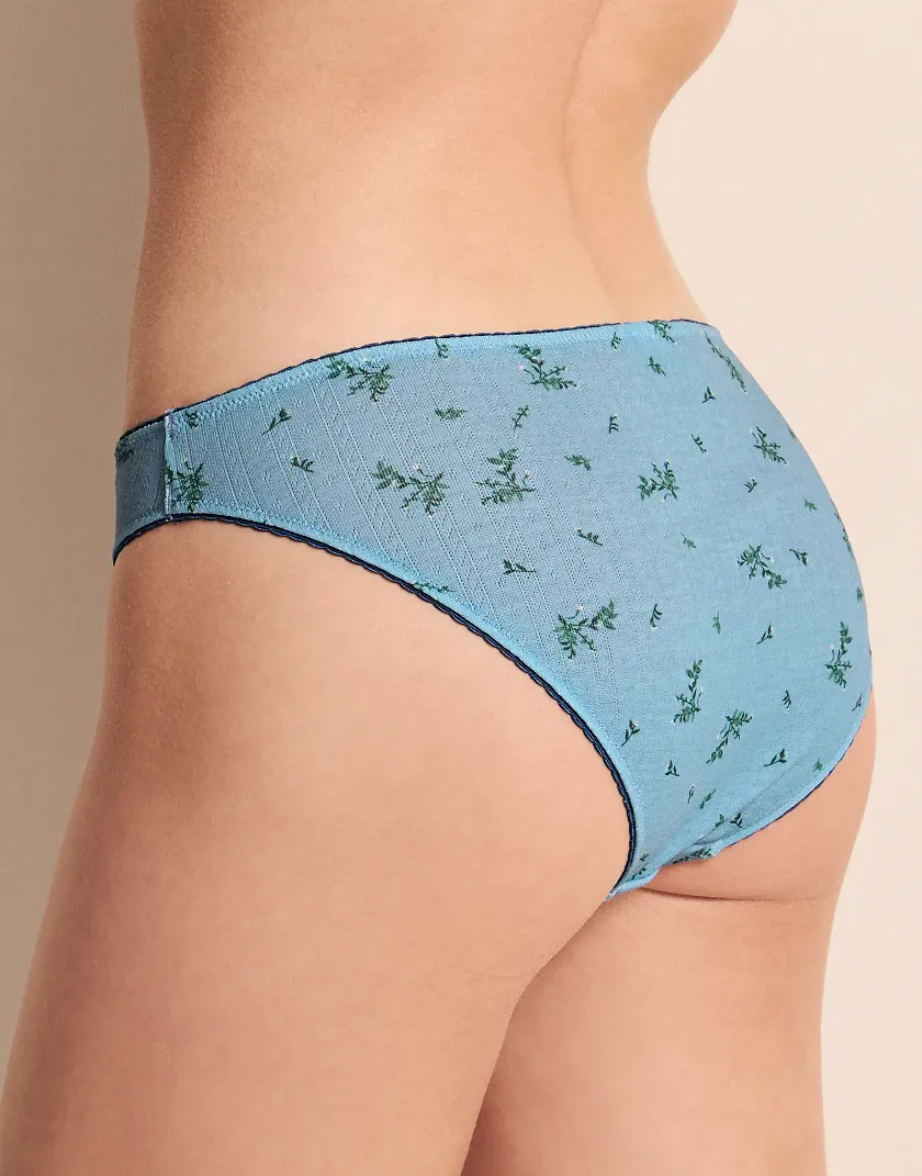 Minah Bikini Floral Blue panty bundle Model 4