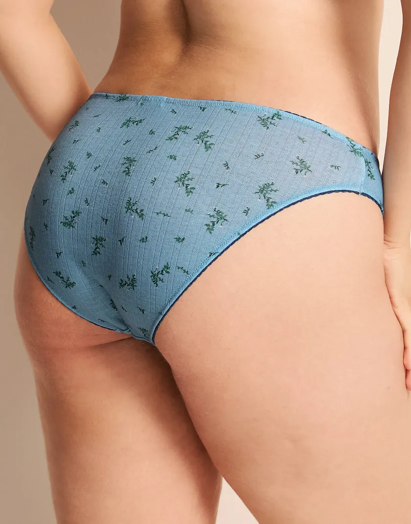 Minah Bikini Floral Blue Plus panty bundle Model 2